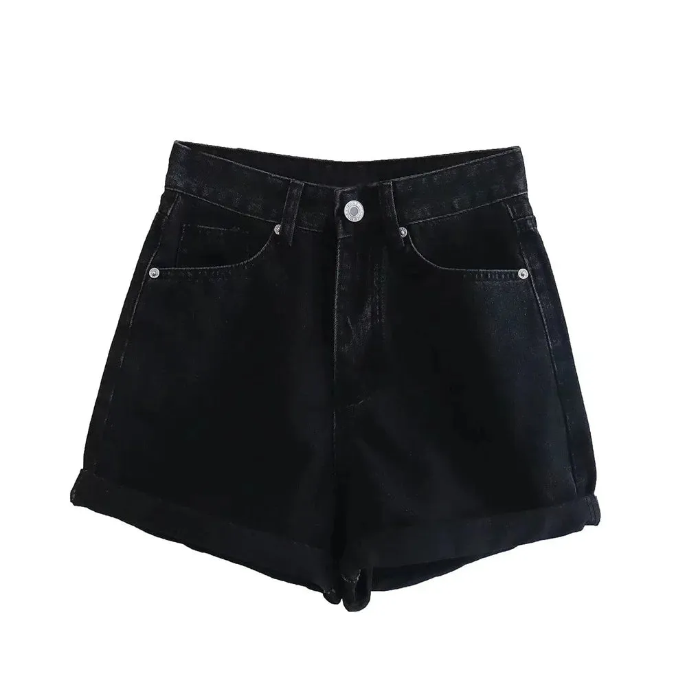 LVSANW 2024 Zarb Spring/Summer New Women's Style Versatile Casual European and American Style denim shorts