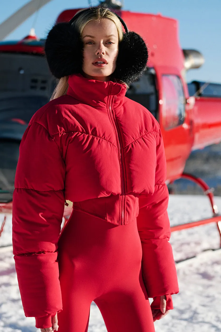 Main Act Corset Puffer - Bold Red