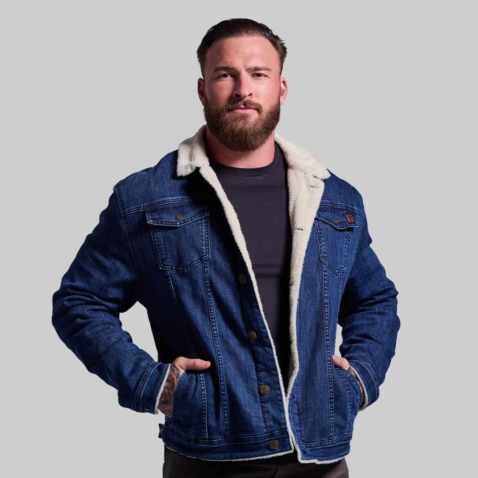 Men's FLEX Stretchy Pioneer Jacket 2.0 (Vintage Dark Wash)