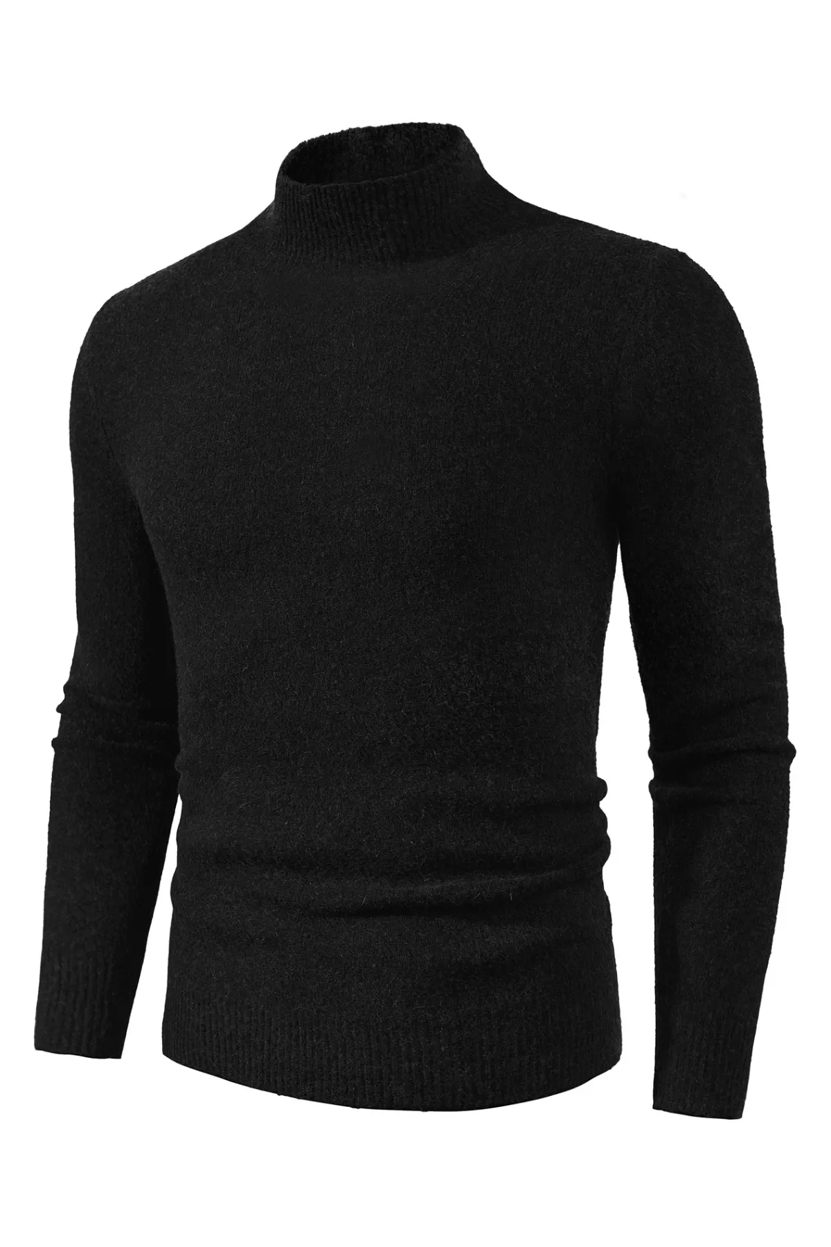 Men's Mock Turtleneck Sweater Long Sleeve Under Wool Blend Pullover Casual Sweaters