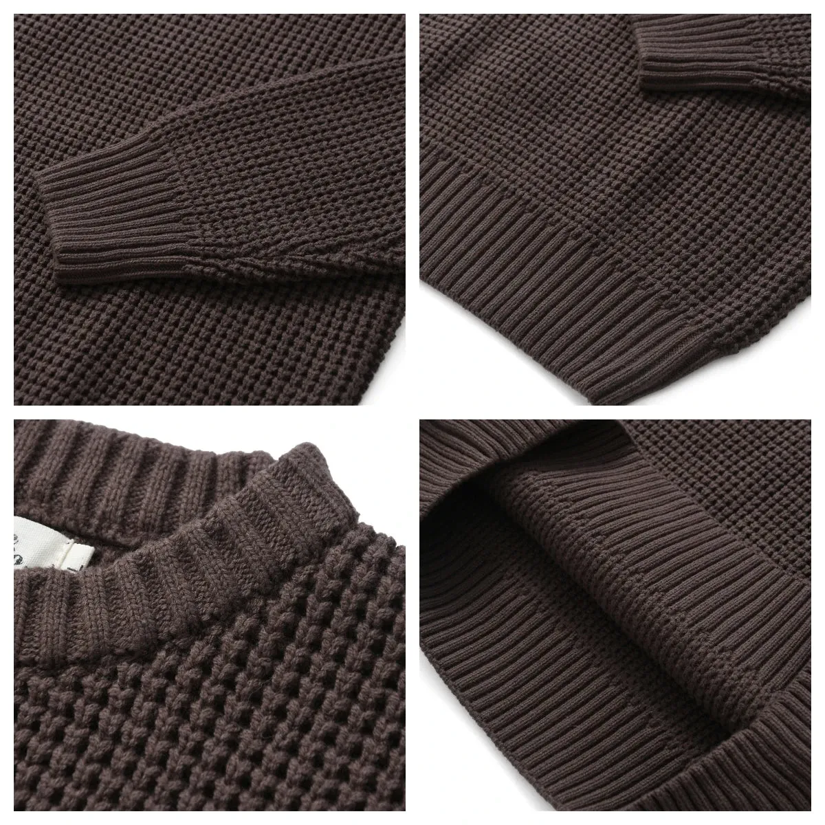 Men's Waffle O-neck Pullover