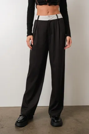 Modern Approach Black   White Wide-Leg Pants