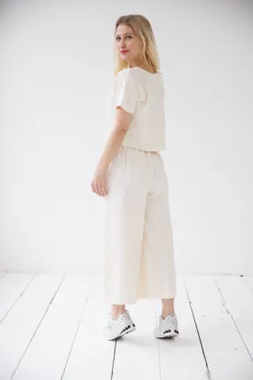 NEW! Cotton Hemp Pants Off-White