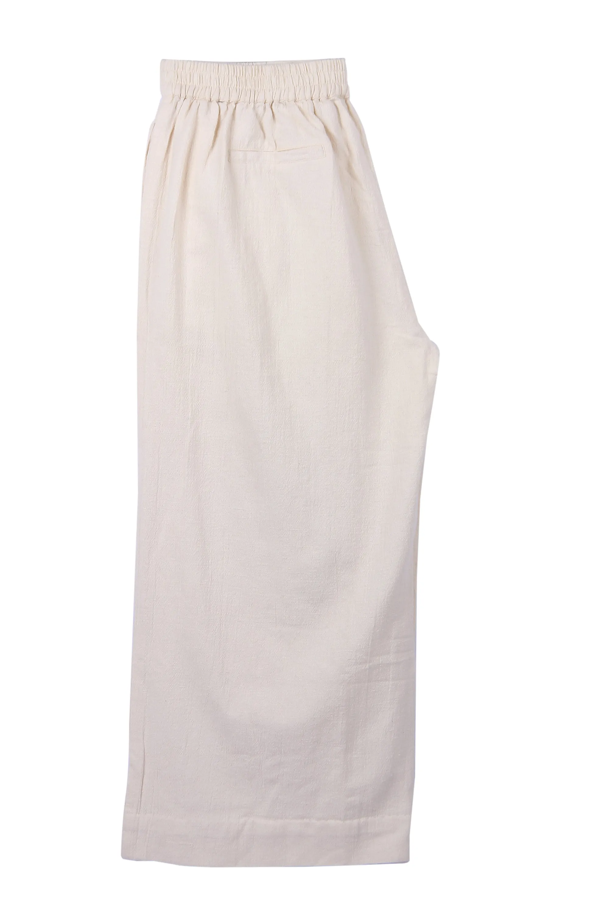 NEW! Cotton Hemp Pants Off-White