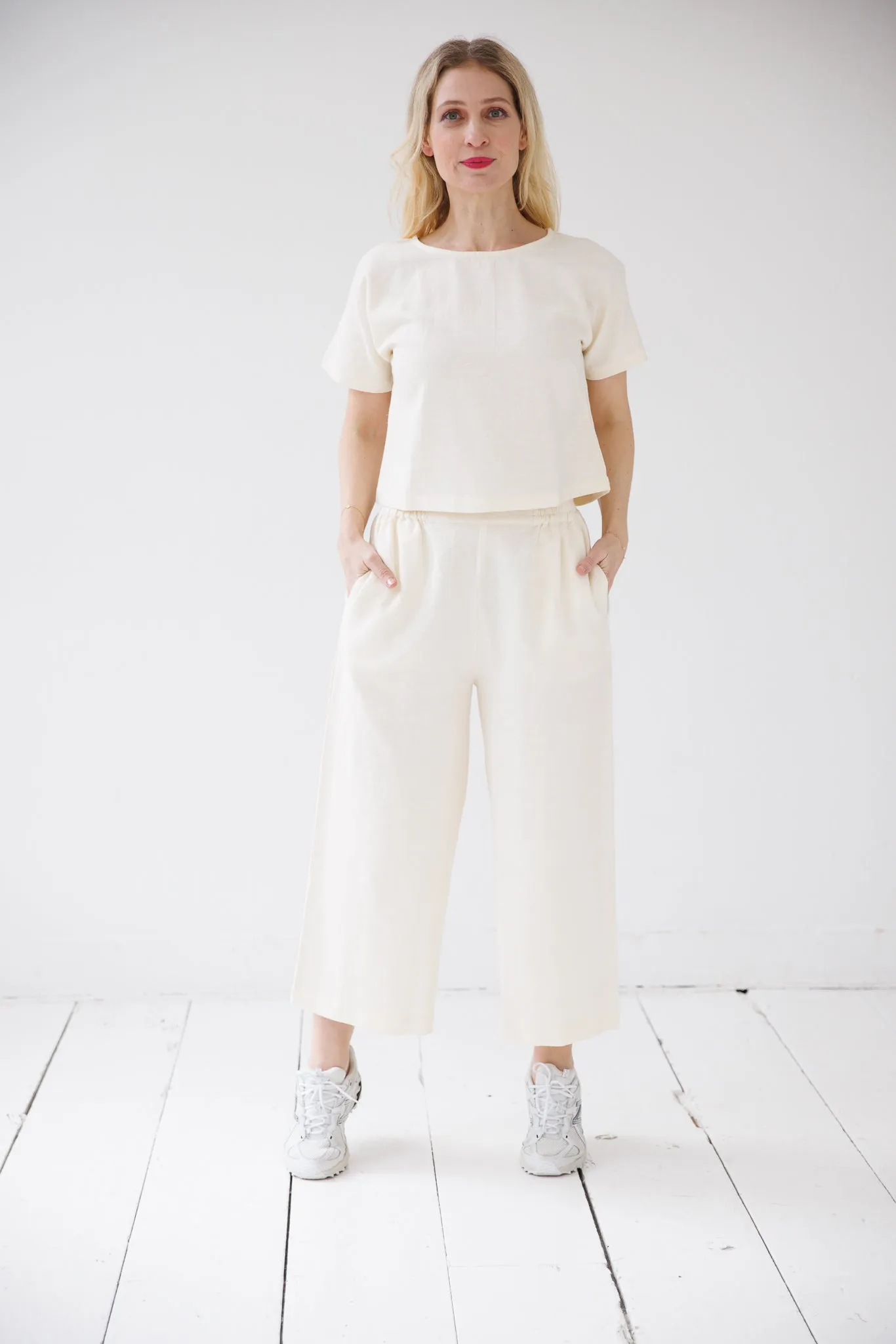 NEW! Cotton Hemp Top Off-White