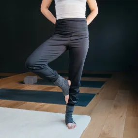 Organic Merino Wool/Silk Yoga Pants - Black (Women's S-XL)