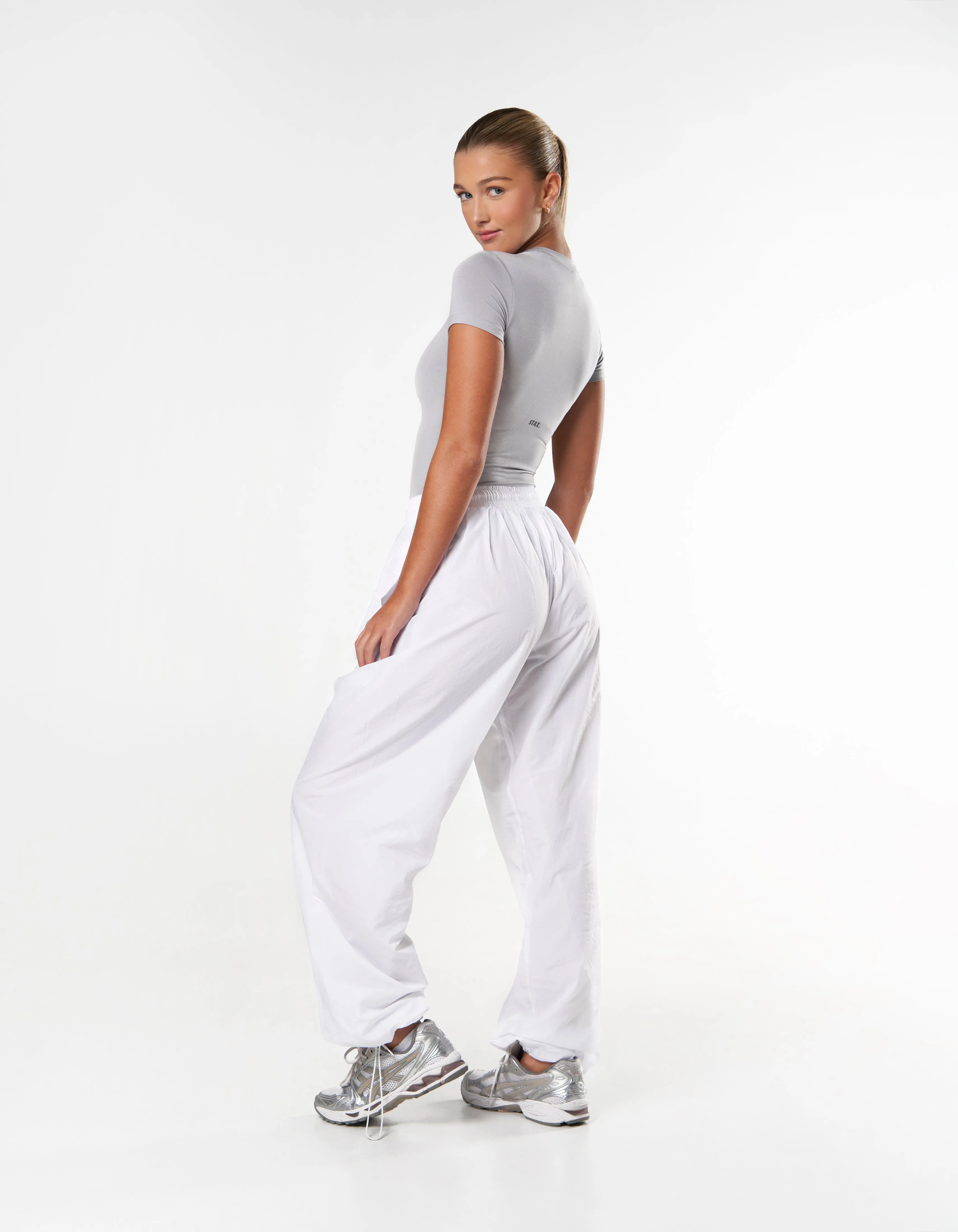 Parachute Pants- White