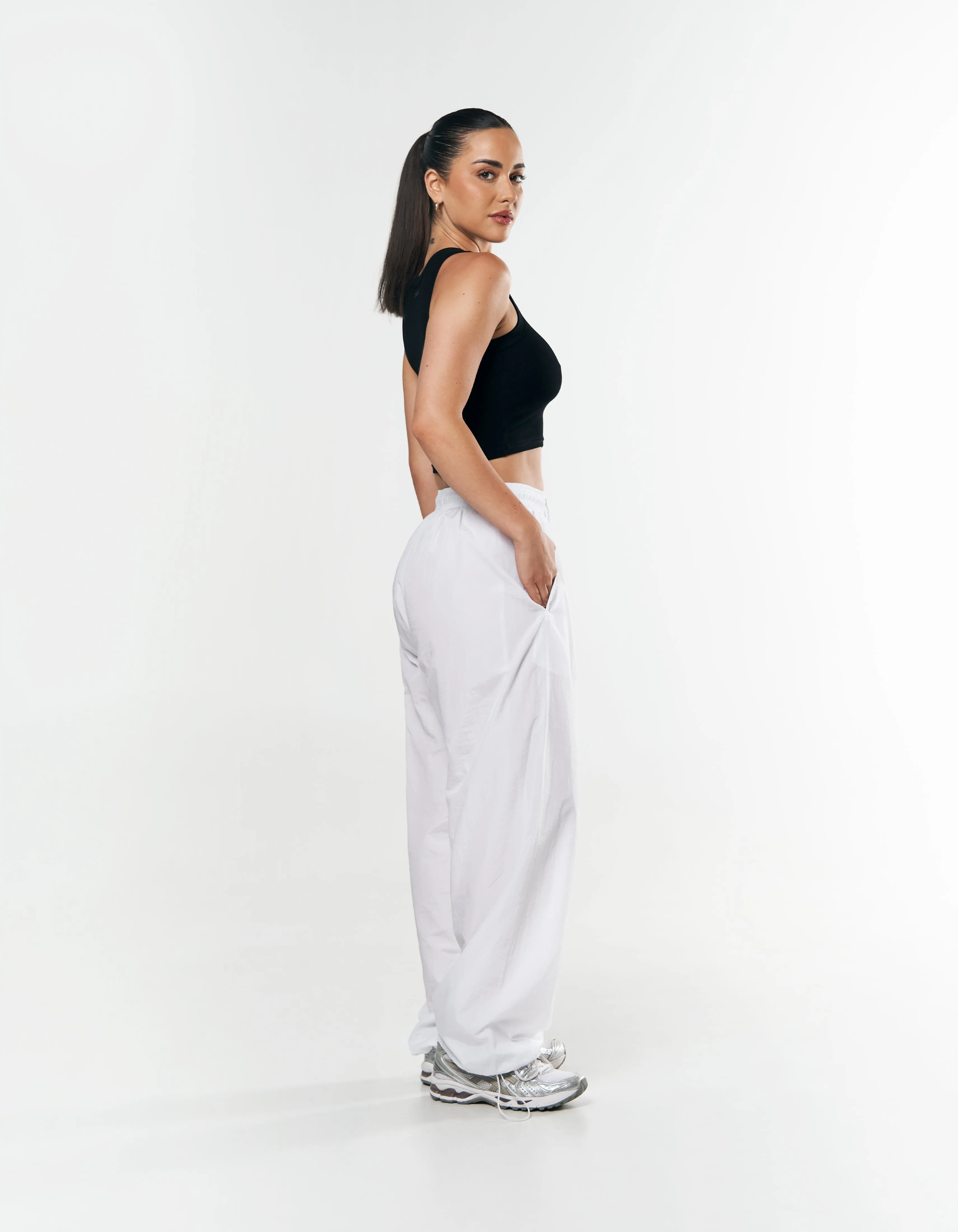 Parachute Pants- White