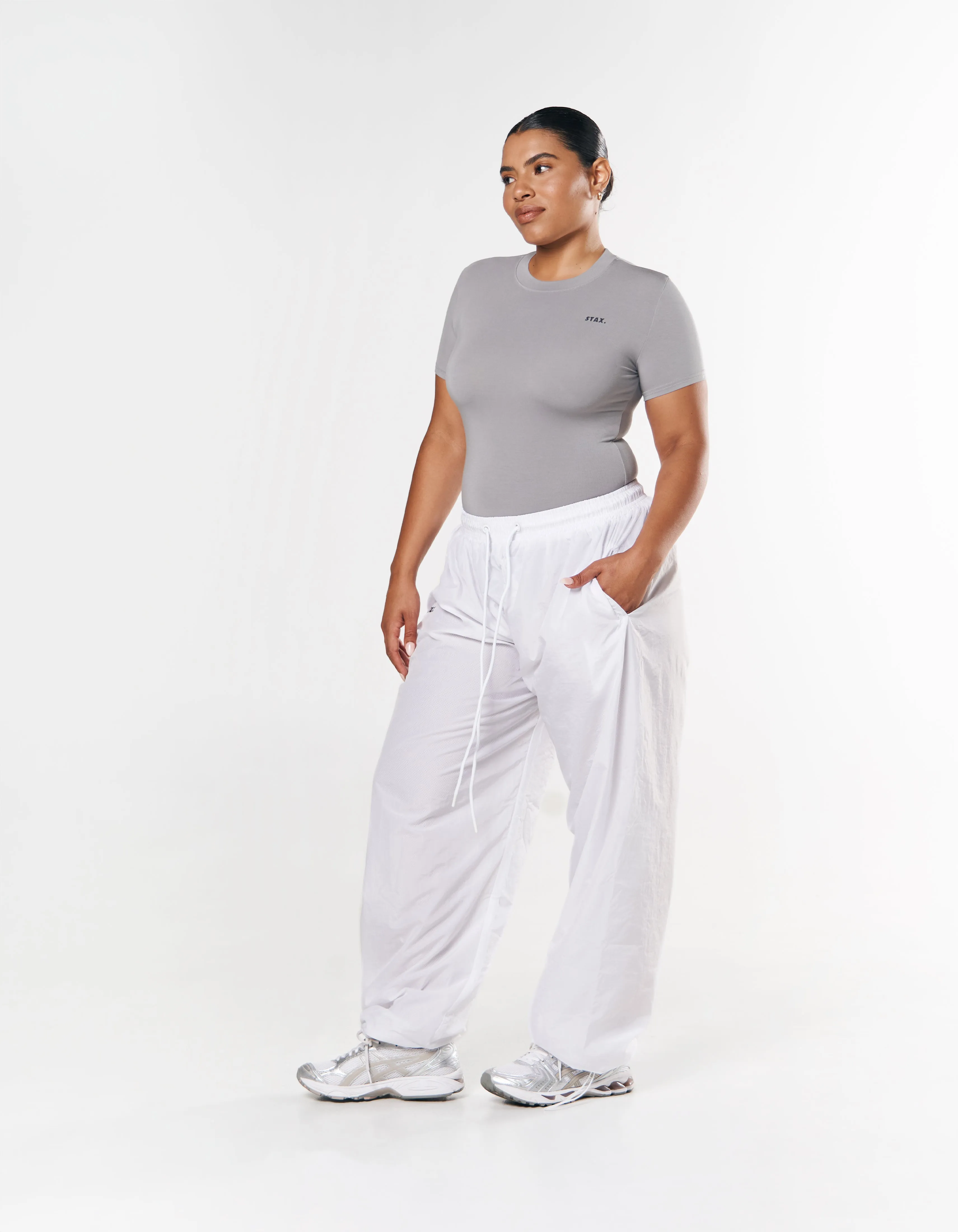 Parachute Pants- White