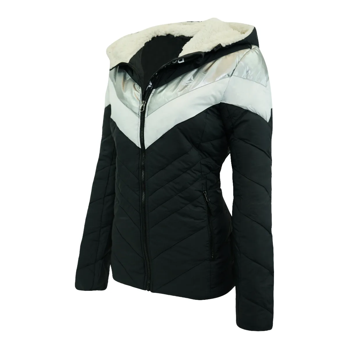 Reebok Women's Colorblock Sherpa Puffer Jacket