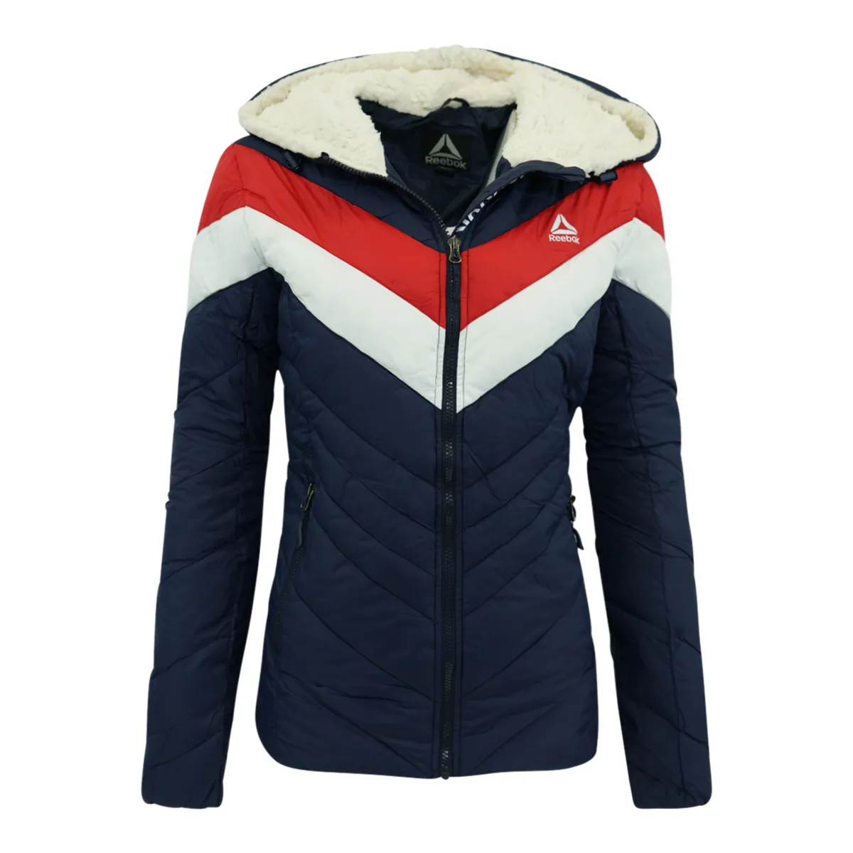 Reebok Women's Colorblock Sherpa Puffer Jacket