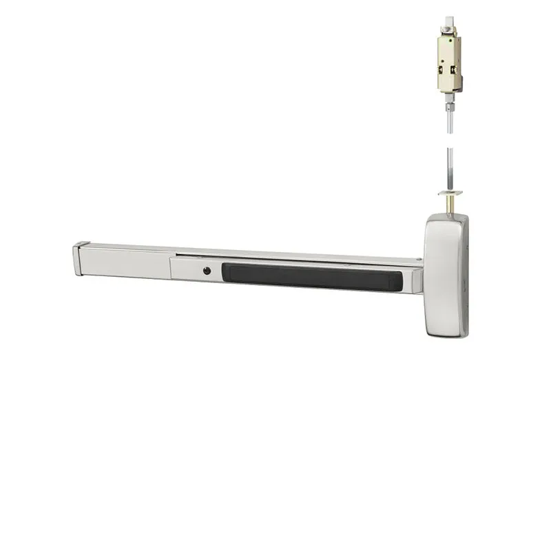 Sargent NB-WD8610J Concealed Vertical Rod Exit Device 37-42" W Door, Exit Only, Multi-Function, LBR, For 1 3/4" TK Wood Dr, 84" up to 96" Door Ht