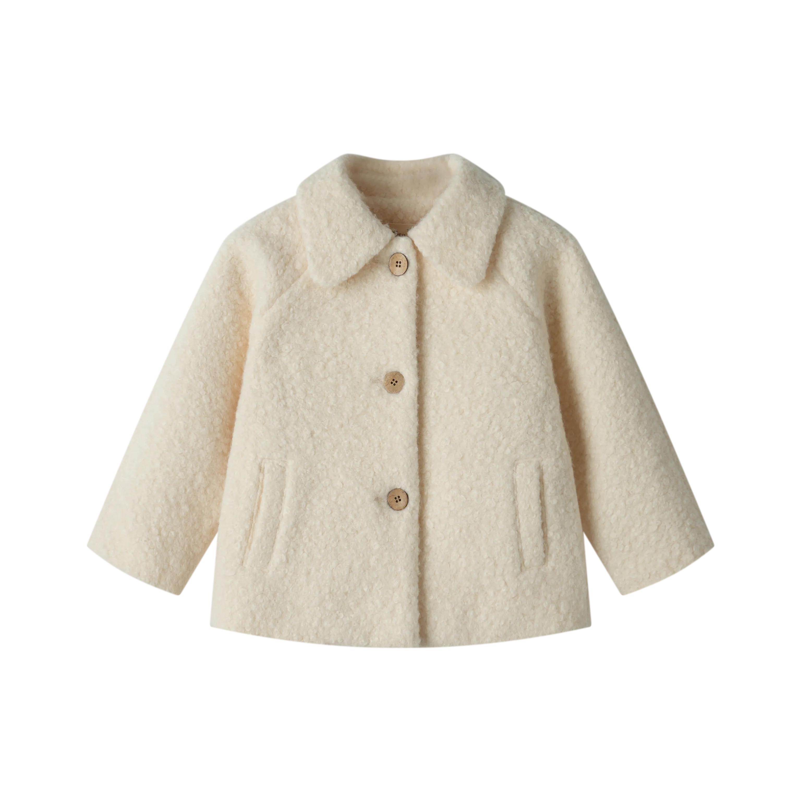 sherpa collared jacket - creme