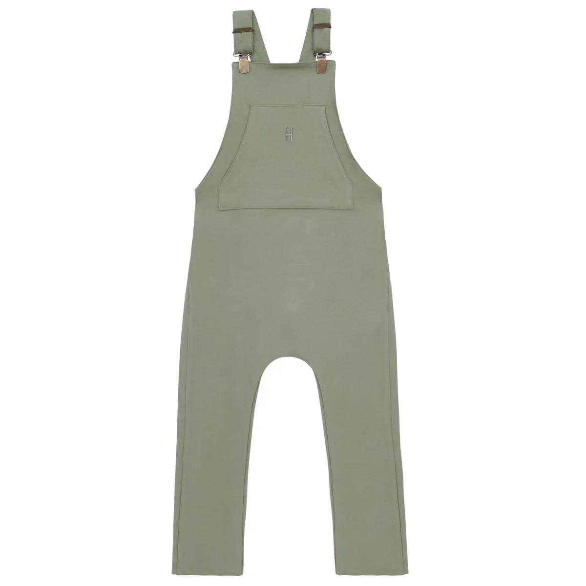 Soft Long Legged Overalls-Green