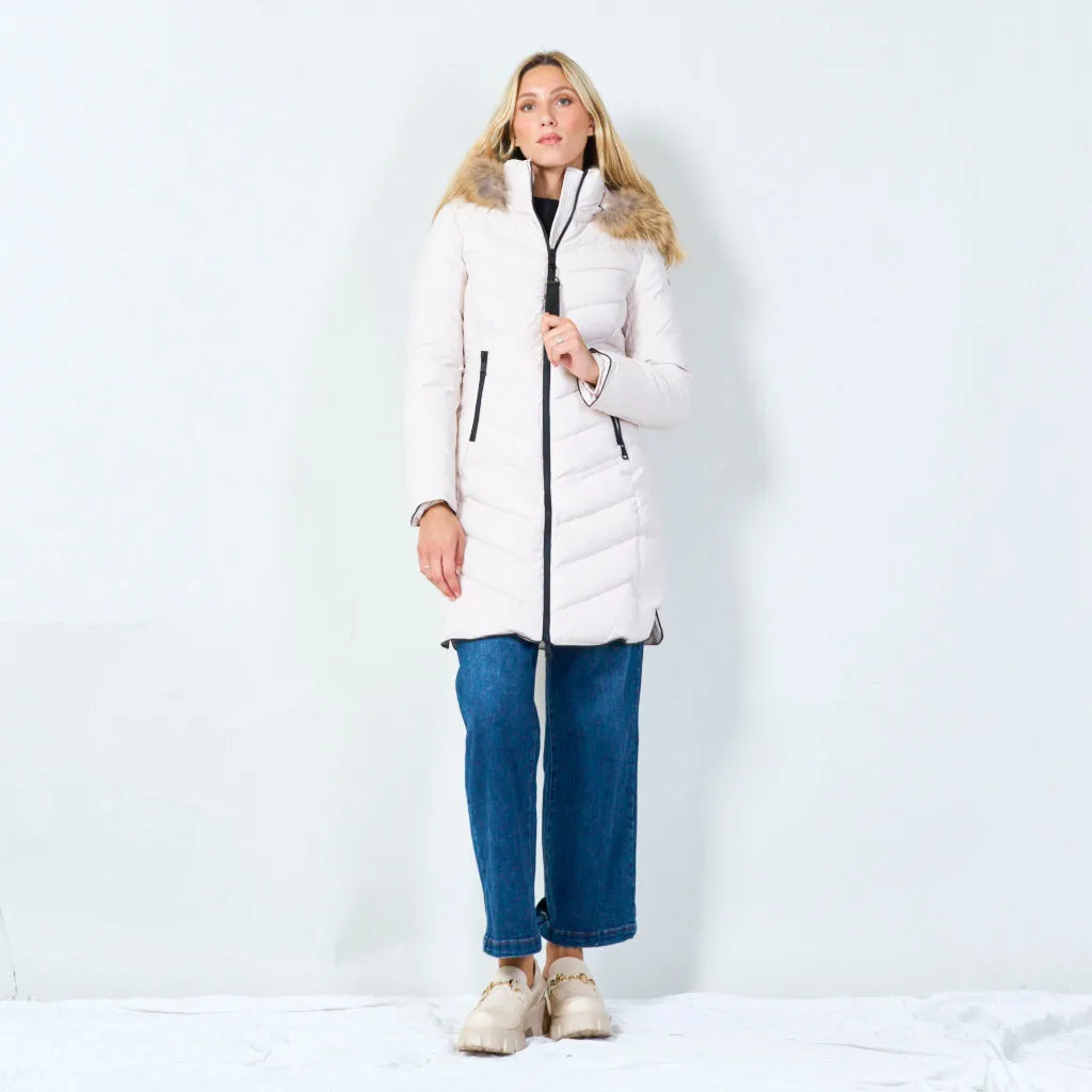 Stylish long winter coat wholesale