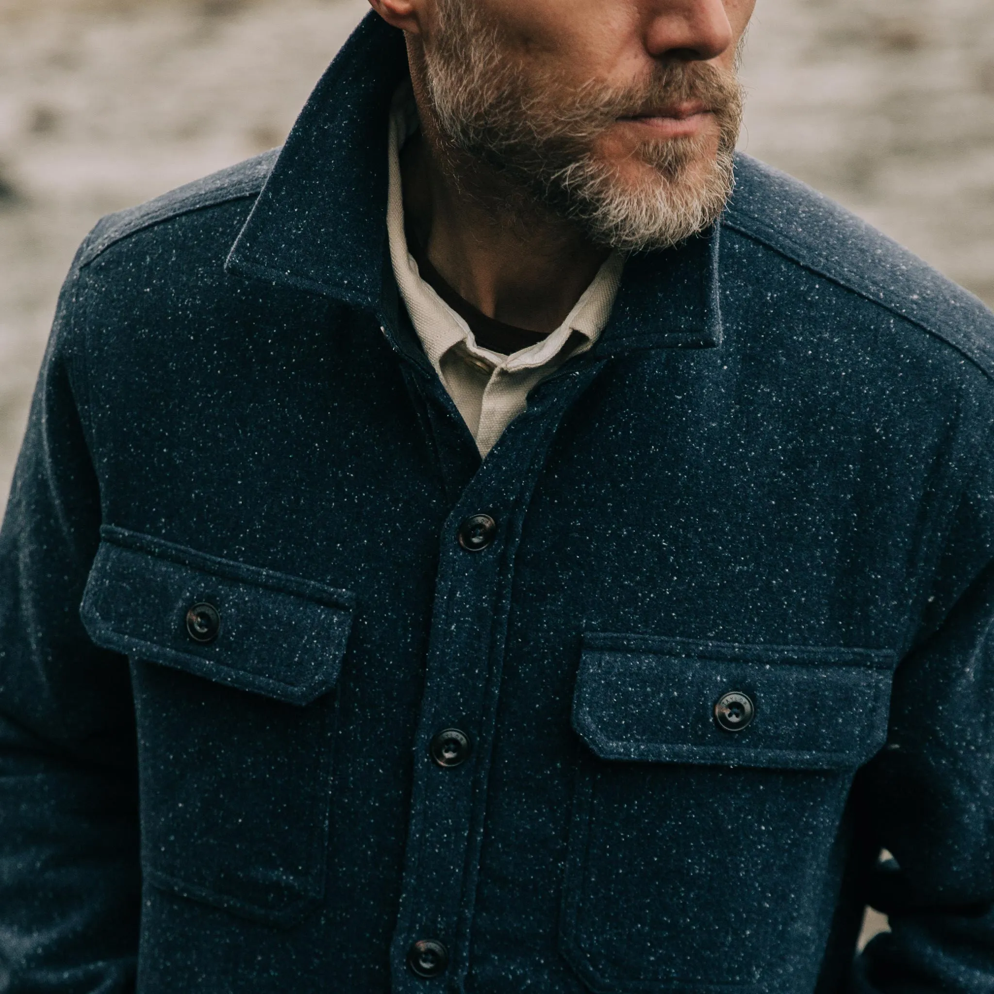 The Chandler Jacket in Navy Donegal