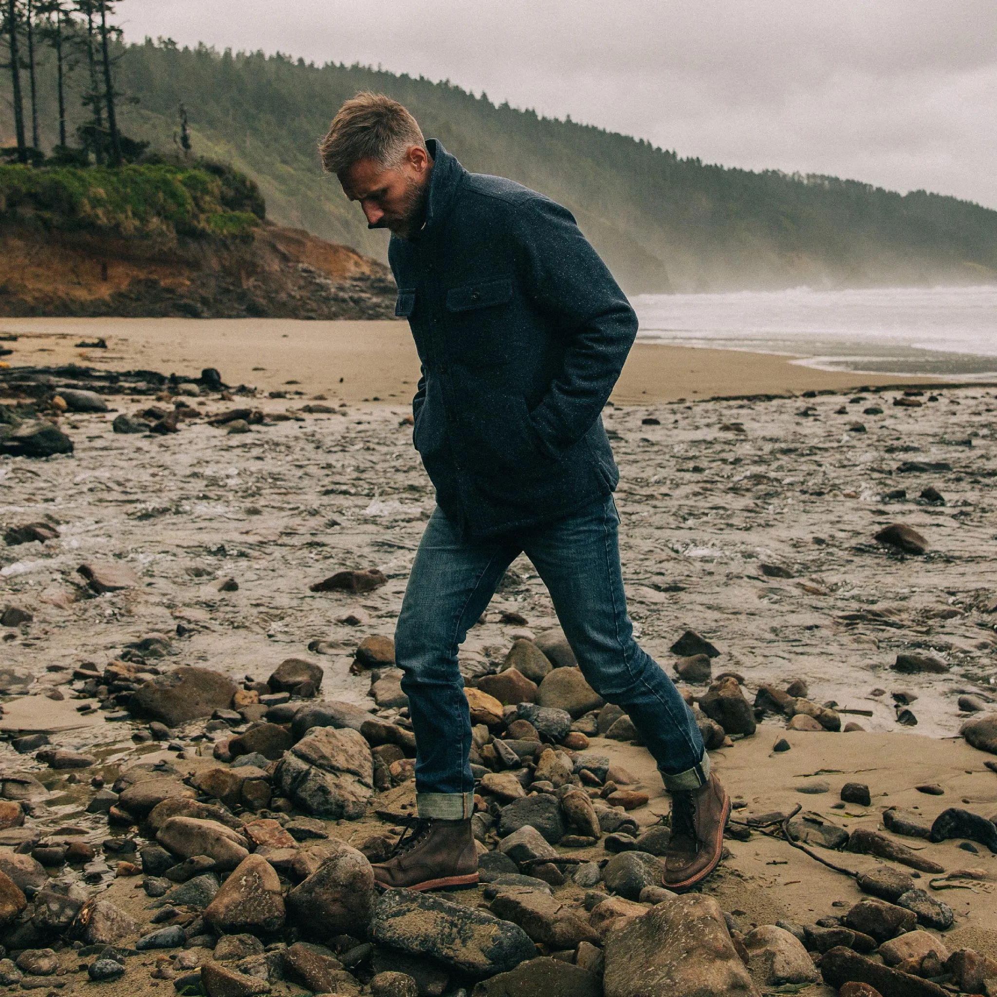 The Chandler Jacket in Navy Donegal