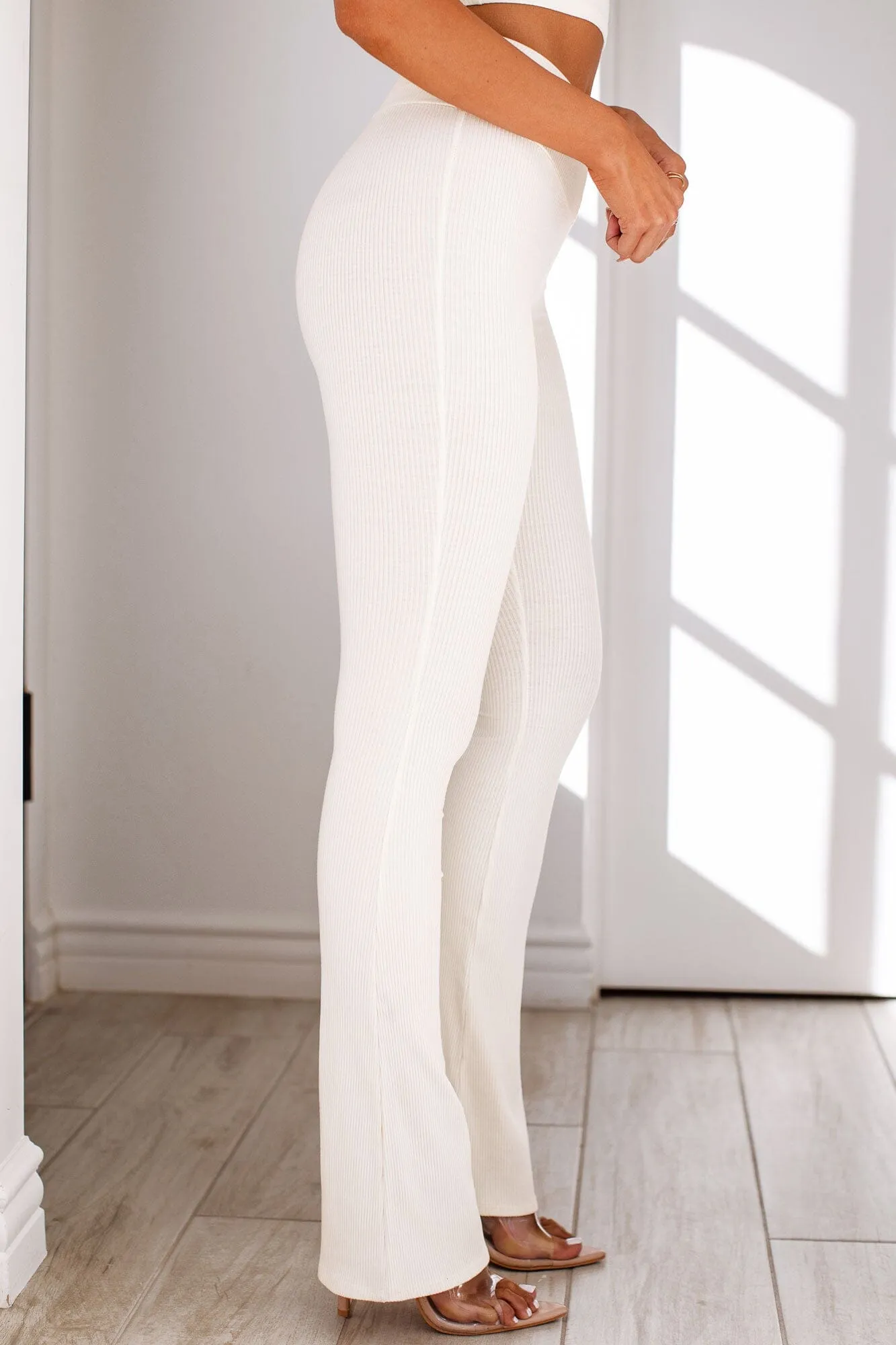 Tiana White Flare Pants