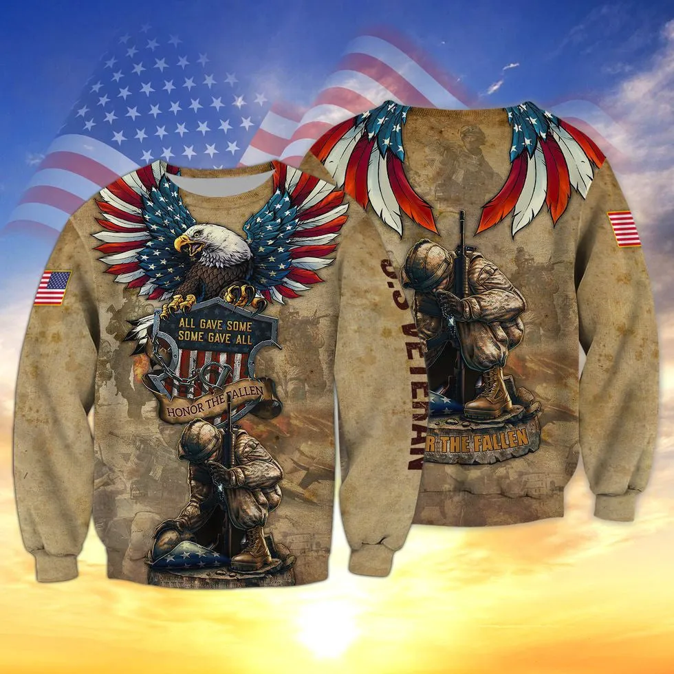 U.S Veteran All Gave Some Some Gave All 3D Print Hawaiian Shirt, Veteran Apparel