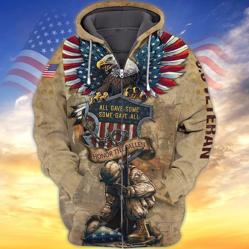 U.S Veteran All Gave Some Some Gave All 3D Print Hawaiian Shirt, Veteran Apparel