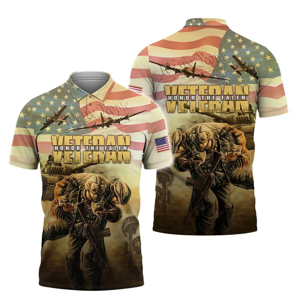 Veteran Honor The Fallen Hawaiian Shirt, Us Veteran 3D All Over Print Hoodie, Present To Veteran