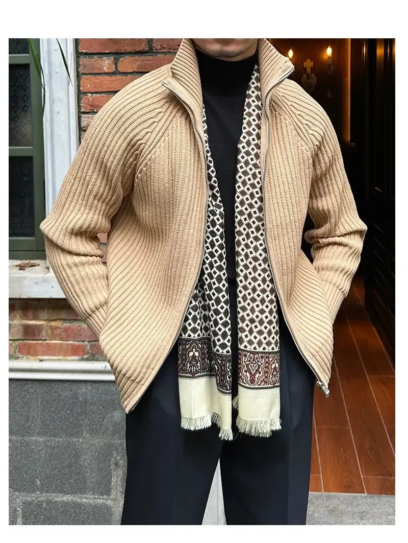 Vintage Luxe Ribbed Knit Jacket