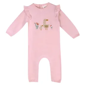 Viverano Organics Duck Mommy & Me Embroidered Knit Jumpsuit