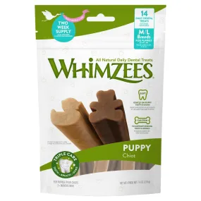 Whimzees Puppy Grain-Free Dental Dog Treats (M/L) 14pc