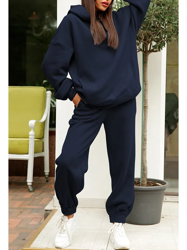 Women's 2 Piece Sweatsuits Outfits Oversized Hoodie Jogger Sweatpants