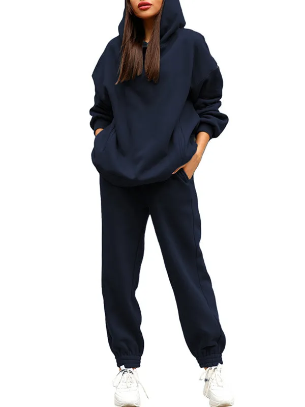 Women's 2 Piece Sweatsuits Outfits Oversized Hoodie Jogger Sweatpants