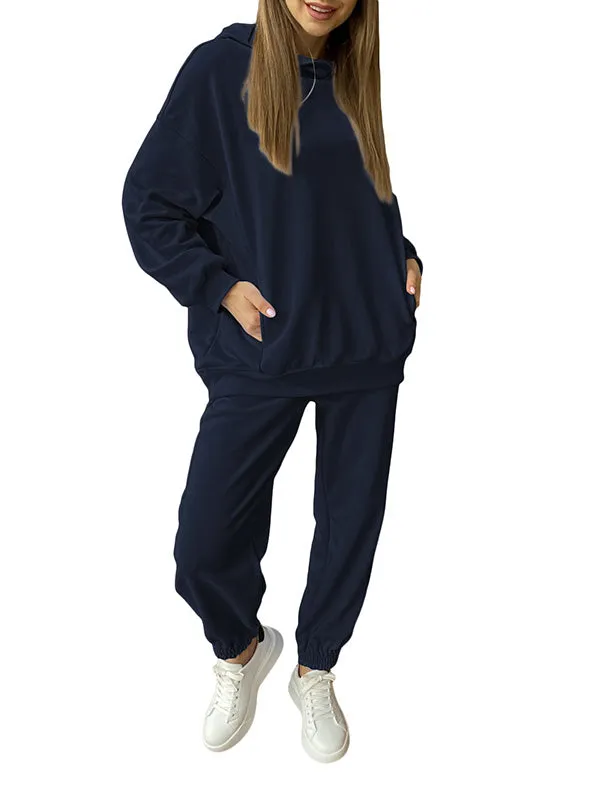 Women's 2 Piece Sweatsuits Outfits Oversized Hoodie Jogger Sweatpants