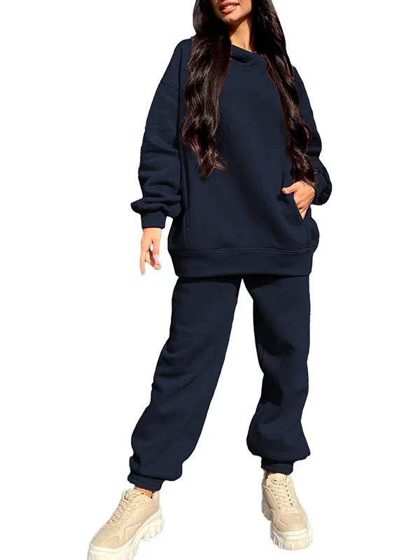 Women's 2 Piece Sweatsuits Outfits Oversized Hoodie Jogger Sweatpants