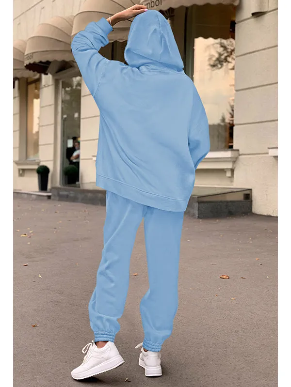 Women's 2 Piece Sweatsuits Outfits Oversized Hoodie Jogger Sweatpants