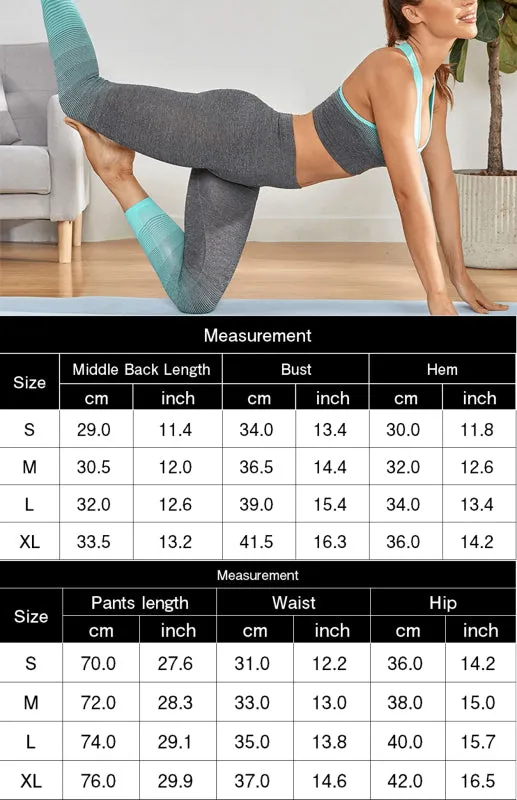 Women's Seamless Breathable Moisture Wicking Bra Yoga Set