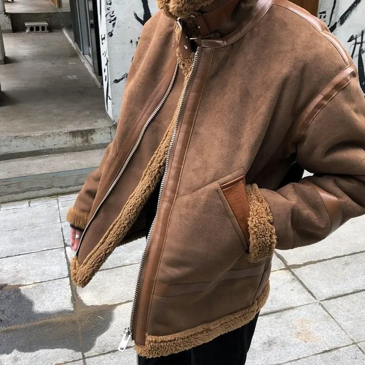 xiangtuibao - SUEDE SHERPA JACKET