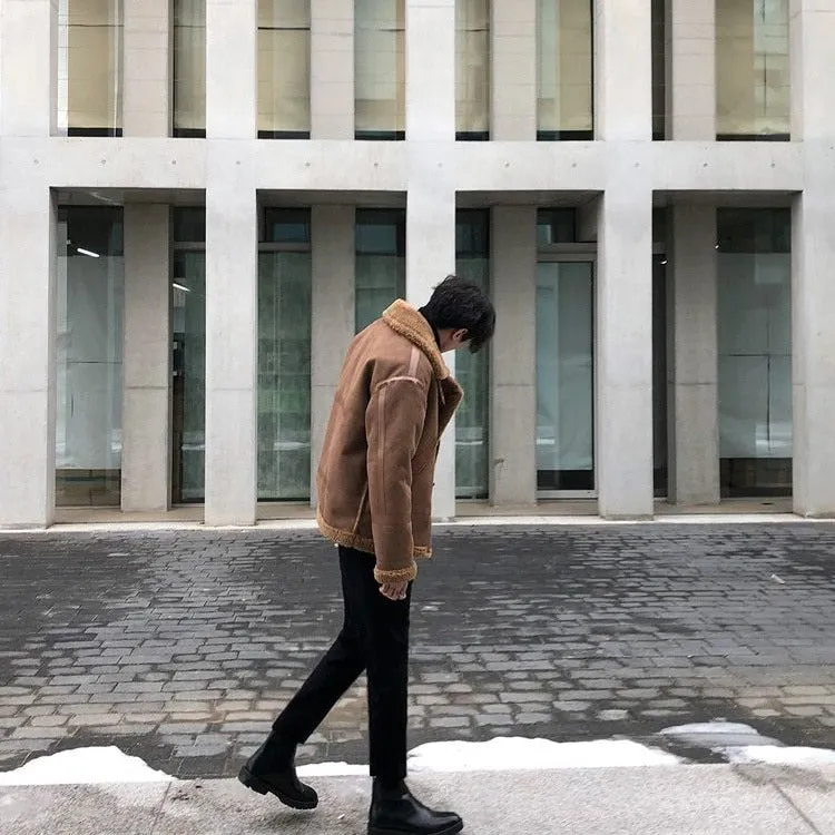 xiangtuibao - SUEDE SHERPA JACKET