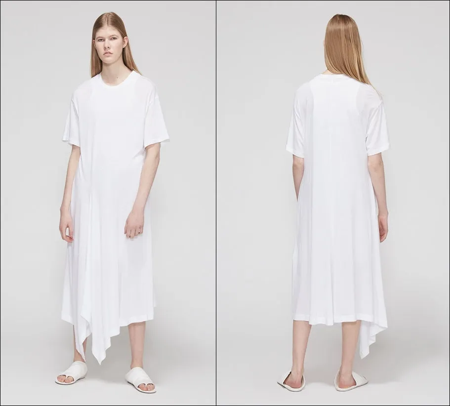 YHJI YAMAMTO Asymmetrical Hem Dress / Plus Size